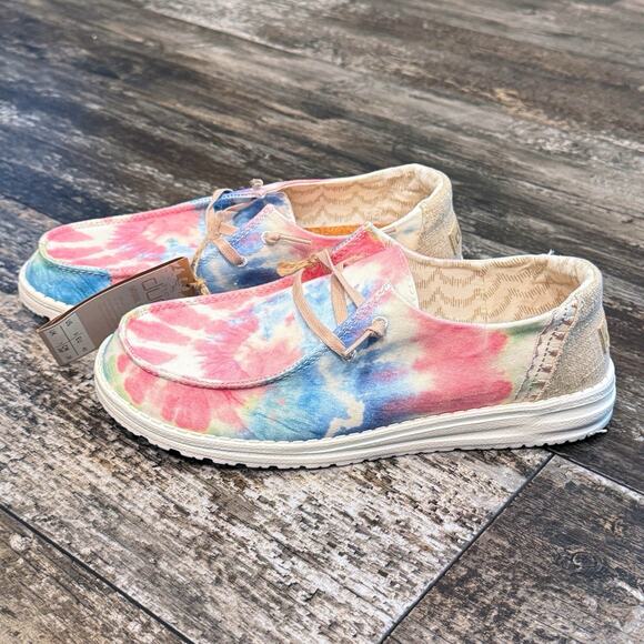 Hey Dude Womens Wendy Boho Shoe Mandala Tie Dye Slip On Casual Beach Size 9 NWT - Picture 2 of 11